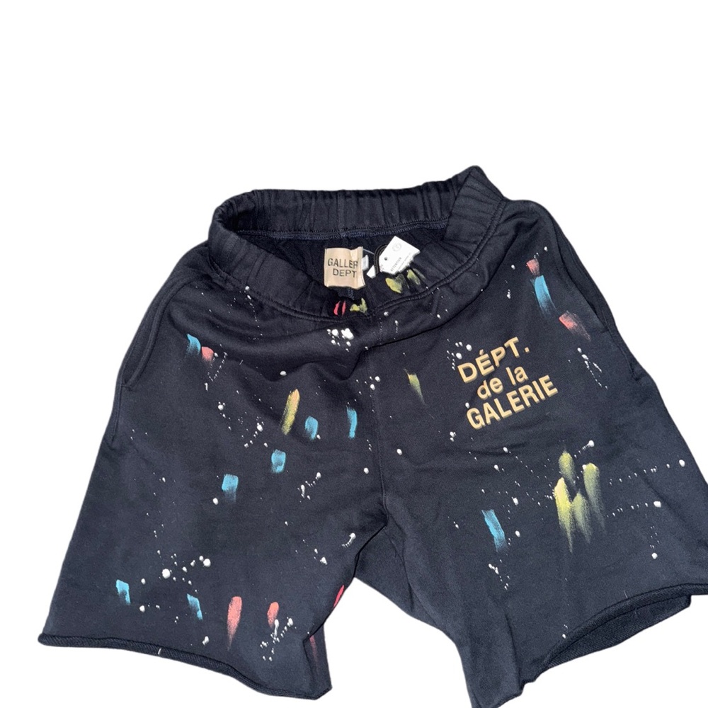 Gallery Dept Black Artistic Splatter Shorts